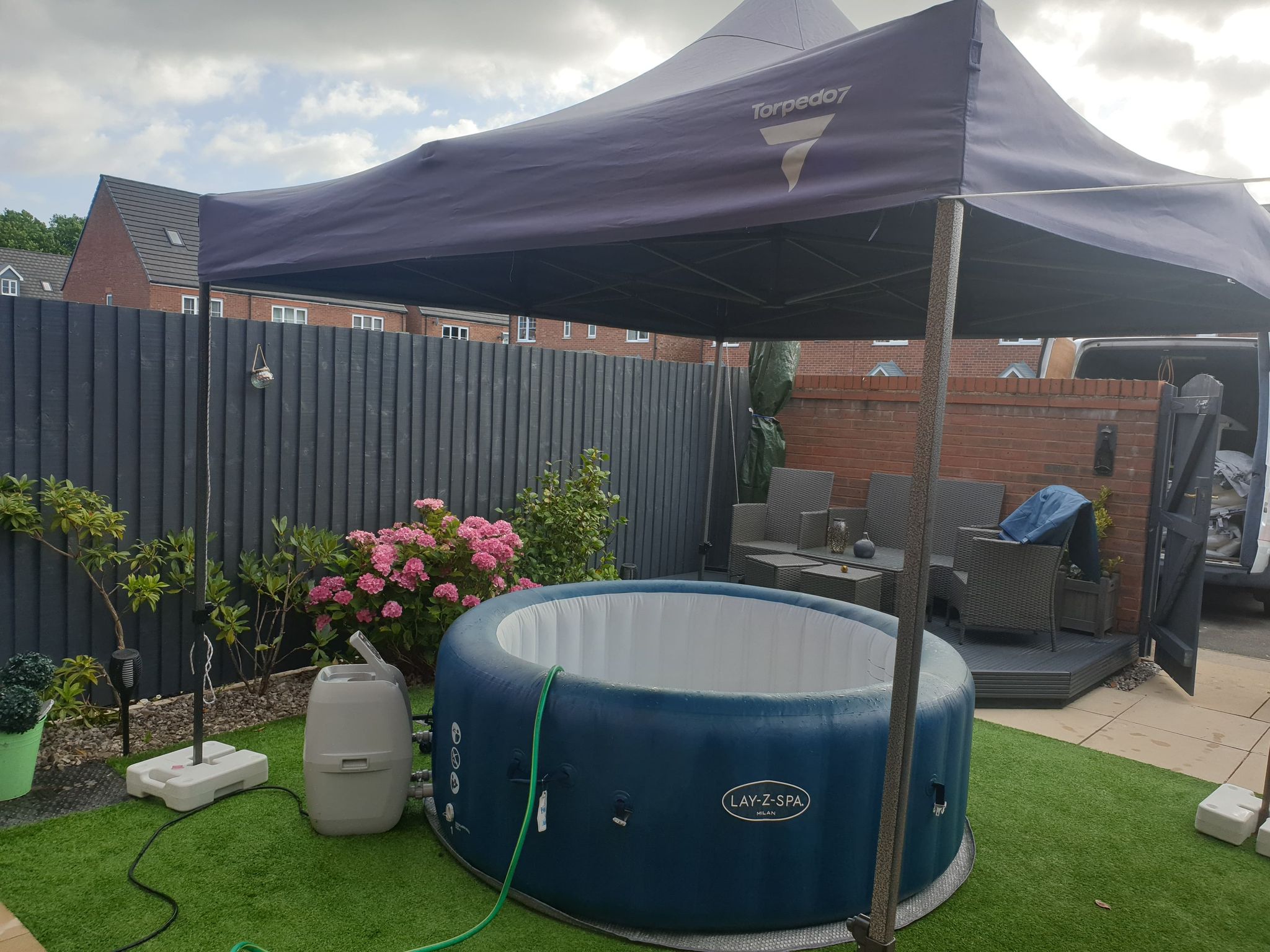 <strong>Standard Package</strong>  </br>-Hot Tub</br>-Chemicals</br>-3x3m Gazebo </br> <strong>£150</strong>